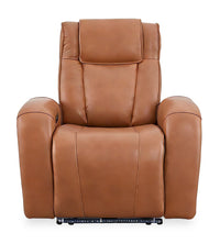 Fauteuil à inclinaison électrique Titan de Shaquille O’Neal Home de 42 po en cuir véritable avec confort Shaq-o-pedic - terre