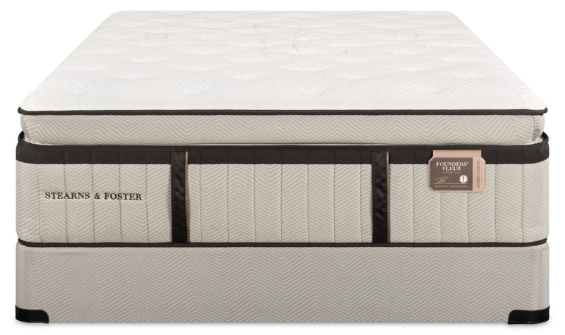 Ensemble matelas luxueux à Euro-plateau épais Swansea de Stearns & Foster pour grand lit