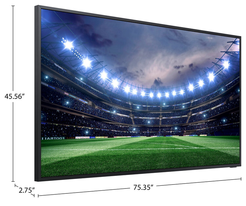 Téléviseur intelligent La Terrasse de Samsung 4K de 85 po pour l’extérieur zone plein soleil