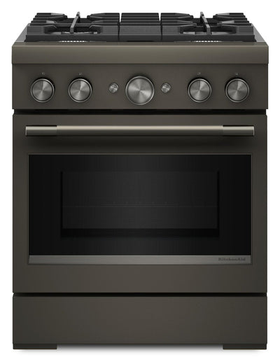 KitchenAid 4.1 Cu. Ft. Dual Fuel Range with No Preheat Air Fry Mode – Black Ore - KFDS930SBE | Cuisinière hybride KitchenAid de 4,1 pi3 avec mode de friture à air sans préchauffage - minerai noir - KFDS930SBE