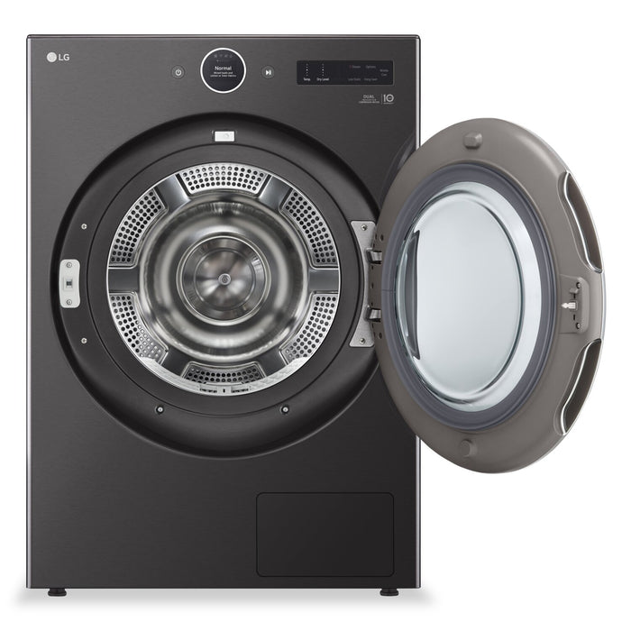Sécheuse LG de 7,8 pi³ avec pompe à chaleur - acier noir - superposable - DLHC6702B
