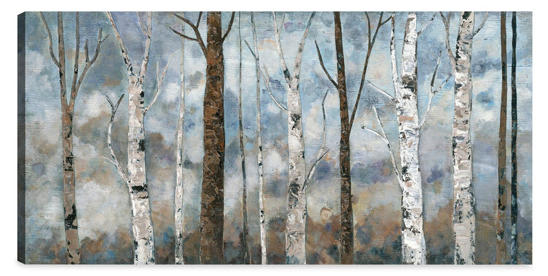 Œuvre d’art « Cloudy Forest » sur toile - 24 po x 48 po 