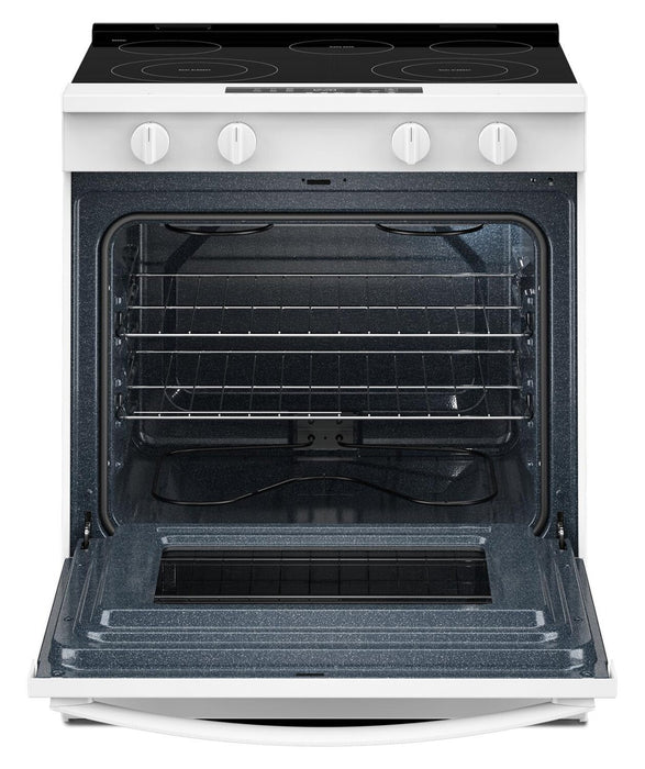 Cuisinière intelligente électrique Whirlpool de 5,3 pi3 et de 30 po avec mode sans préchauffage - blanche - YWSES3330TW