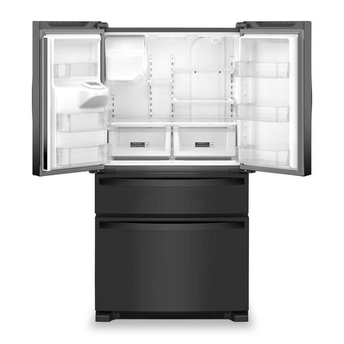 Réfrigérateur Whirlpool de 36 po et de 24,5 pi³ à portes françaises - noir - WRMF3636RB