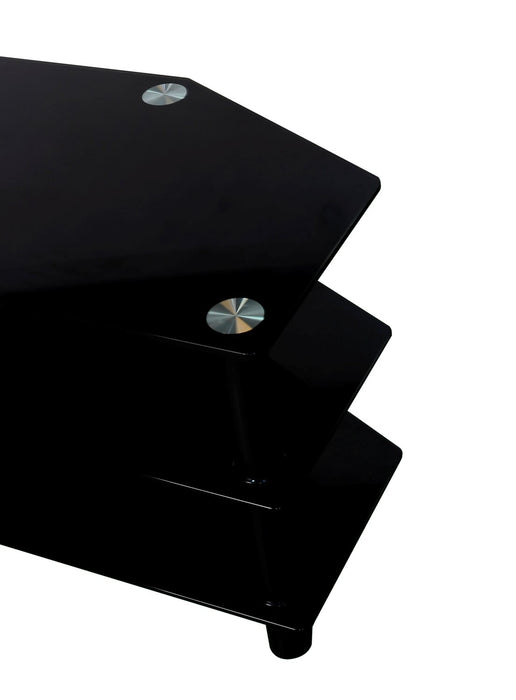 Meuble pour téléviseur Jett de 62 po avec rangement pour téléviseurs jusqu’à 70 po - noir