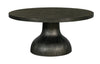 Table à café moderne ronde Eldon de 38 po en bois massif - grain de café