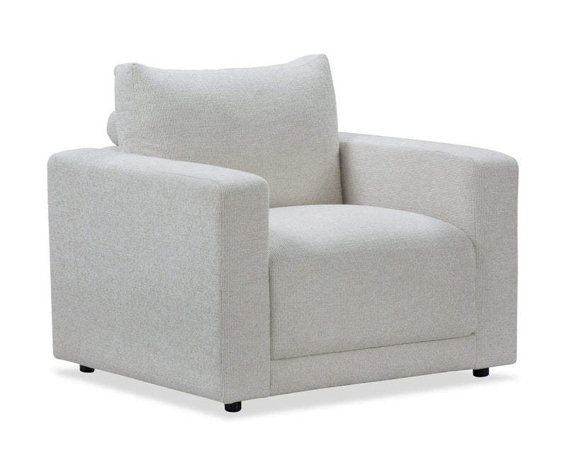 Causeuse Lainey de 65,35 po en tissu avec coussins de dossier amovibles - beige 