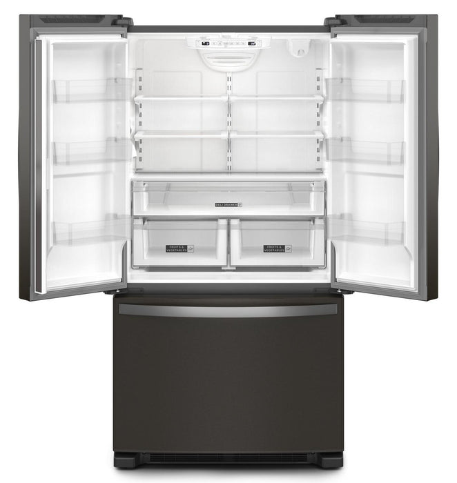 Réfrigérateur Whirlpool de 20 pi3 et de 36 po de profondeur comptoir à portes françaises - acier inoxydable noir - WRFC2036RV