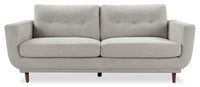  Sofa Cosmo de 80 po en tissu avec coussins de dossier capitonnés - gris
