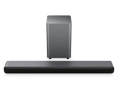 TCL 2.1 CH Bluetooth Dolby Atmos DTS Virtual:X Soundbar with Wireless Subwoofer (S55H) | Barre de son TCL à 2.1 canaux avec Bluetooth, Dolby AtmosMD, DTS Virtual:XMC et caisson d’extrêmes graves sans fil (S55H)