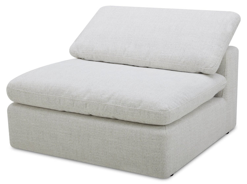 Sofa sectionnel modulaire Sky 4 pièces en tissu avec coussins amovibles en duvet et plumes - blé Nathan