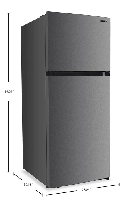 Réfrigérateur Danby de 18 pi3 et de 27 po à congélateur supérieur - apparence acier inoxydable - DFF176B1SLDB