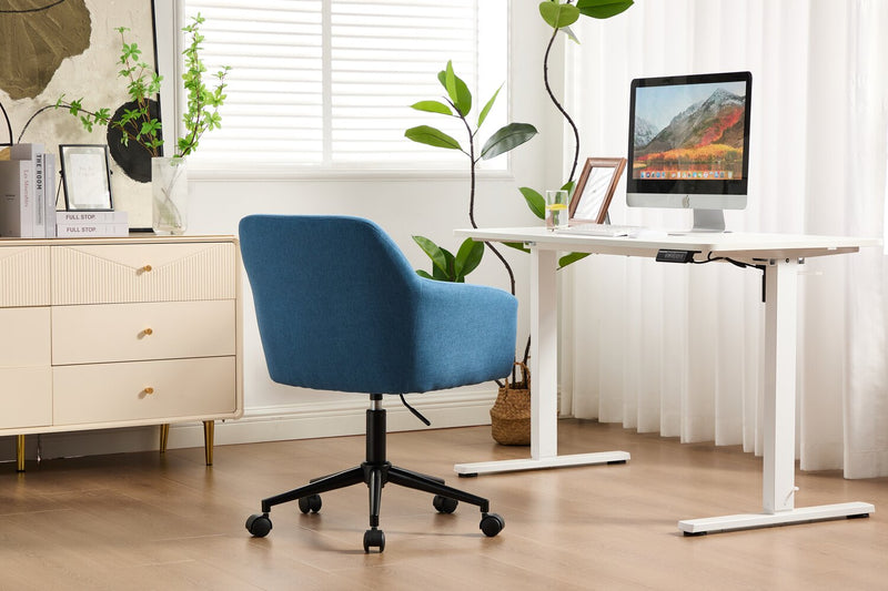 Chaise de bureau pivotante Stevie de 23 po à hauteur réglable - bleue