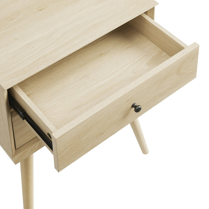 Table de nuit Mori de 18 po (l) x 25,75 po (H) à 2 tiroirs - naturelle