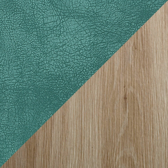 Ensemble de salle à manger Joss 7 pièces en métal avec table, rallonge papillon de 63 po à 86,5 po (L) et 6 chaises Bay - turquoise