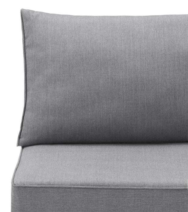 Ensemble Morris 5 pièces pour la terrasse à l’extérieur avec 3 fauteuils sans accoudoirs - gris