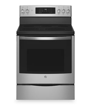 Cuisinière électrique intelligente GE de 30 po - acier inoxydable résistant aux traces de doigts - PCB900YVFS
