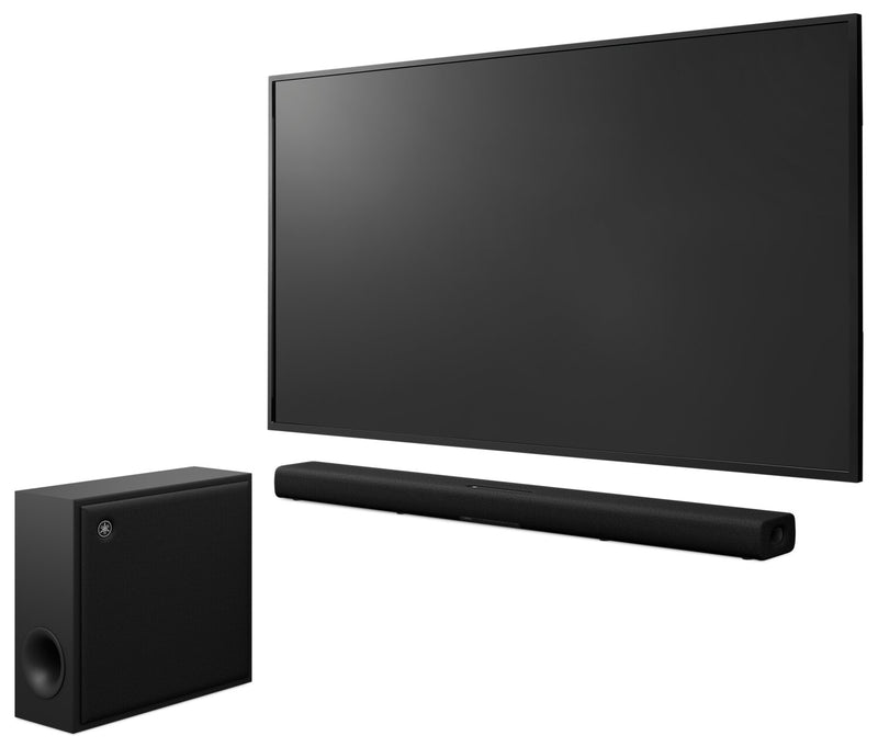 Barre de son à 2.0 canaux YAMAHA avec Dolby AtmosMD, True X Surround et caisson d’extrêmes graves sans fil (SR-X50A)