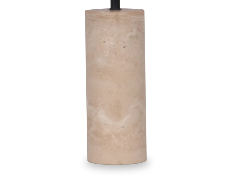 Lampe de table moderne Rocco de 25 po en pierre - travertin naturel