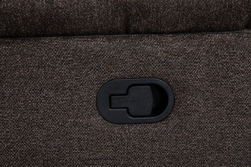 Sofa inclinable Jasper de 81 po en tissu de chenille - brun
