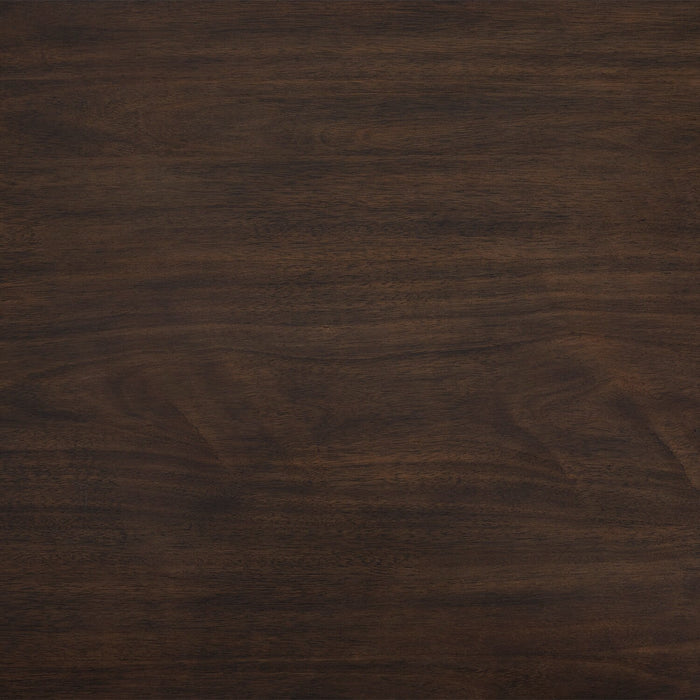 Table de bout moderne Vernon de 25 po en bois massif avec 2 tablettes - brun foncé