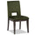 ["Chaise de salle à manger Zelda en tissu de chenille - vert et brun espresso"]