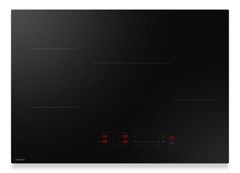 Surface de cuisson à induction Samsung de 30 po à 4 éléments - noire - CC70F30S2DAA