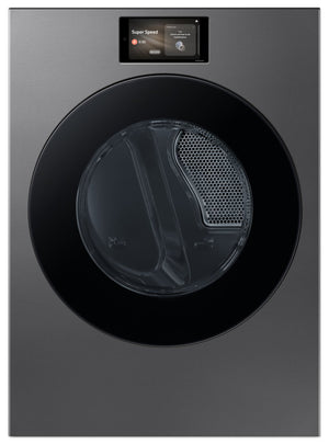 Sécheuse électrique Bespoke de Samsung de 7,6 pi3 avec fonction intelligente IA OptiDry - acier foncé - DV90F53AESAC