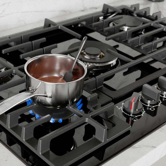 Surface de cuisson à gaz Bosch de série 800 de 30 po avec brûleur puissant à flamme double - NGM8049UC