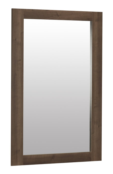 Miroir de commode de chambre à coucher Aida, fabriqué au Canada - brun