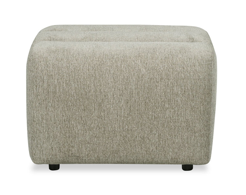 Pouf Cove de 27 po en tissu de chenille - vert olive
