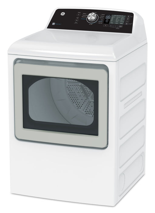 Sécheuse à gaz GE de 7,4 pi³ avec cycle SaniFresh - blanche - GTD68GBMRWS