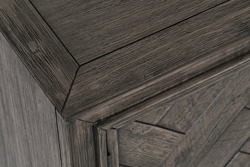 Armoire décorative Keena de 40 po en bois massif - grise