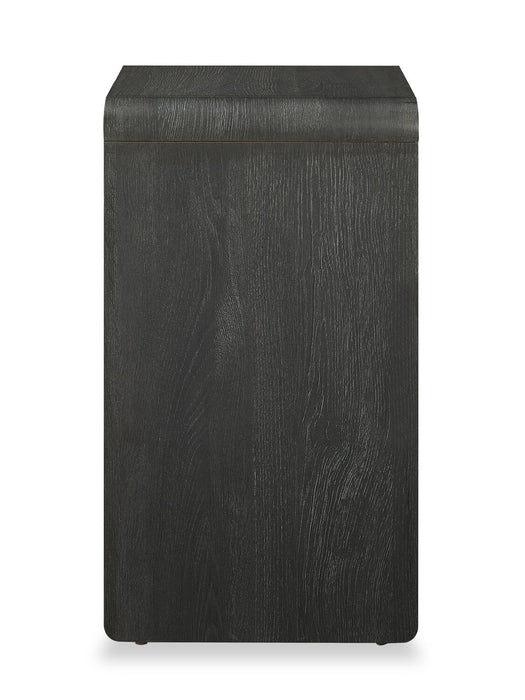 Table de nuit Odin de 18 po (l) x 25,75 po (H) avec tablette de rangement - noire