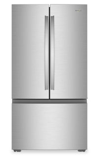  Réfrigérateur Whirlpool de 24 pi3 et de 36 po de profondeur comptoir véritable à portes françaises - acier inoxydable - WRFC3036RZ