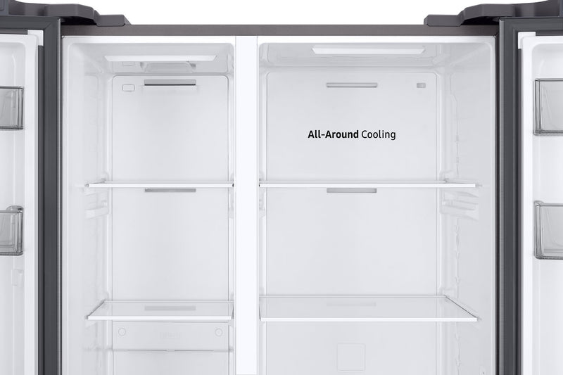 Réfrigérateur Samsung de 20,5 pi3 et 36 po de profondeur comptoir à compartiments juxtaposés avec technologie SpaceMax - RS20DG4000M9AA