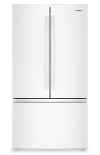 Réfrigérateur Whirlpool de 24 pi3 et de 36 po de profondeur comptoir véritable à portes françaises - blanc - WRFC3036RW