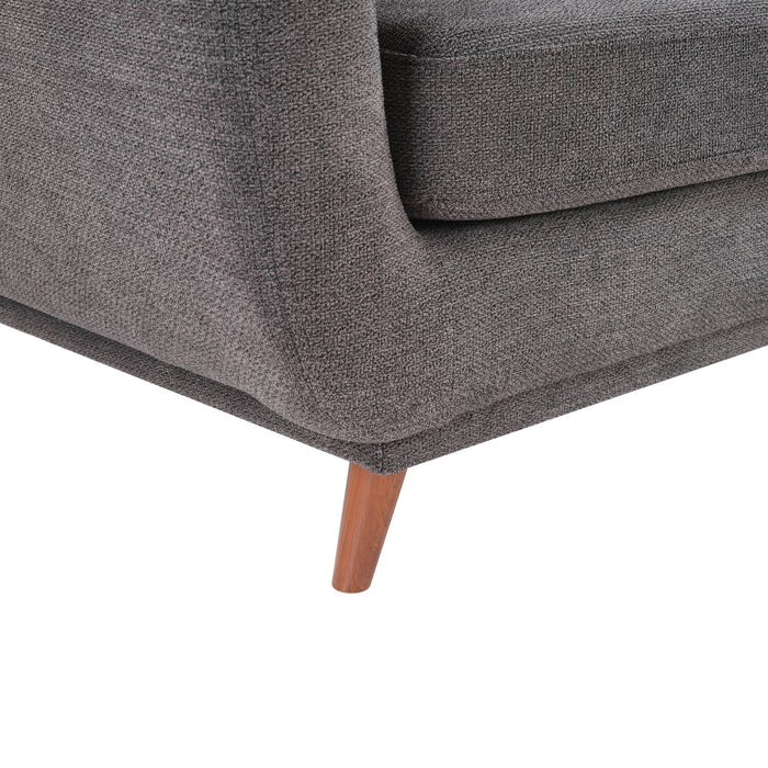 Sofa Cosmo de 80 po en tissu avec coussins de dossier capitonnés - anthracite