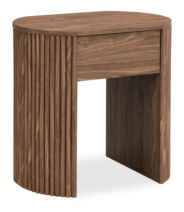 Table de bout Briggs de 21,65 po avec rangement - brune