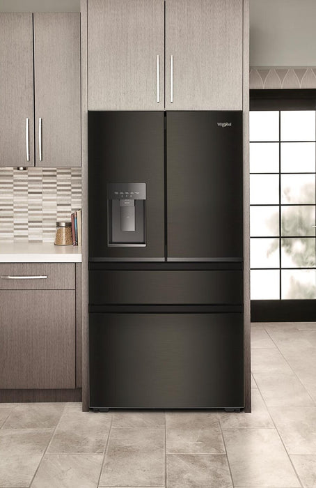 Réfrigérateur Whirlpool de 22 pi3 et de 36 po de profondeur comptoir véritable à portes françaises - acier inoxydable noir - WRMC5036RV