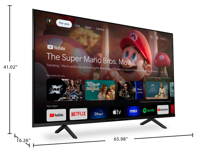 Téléviseur intelligent DEL SONY Bravia 3 UHD 4K de 75 po avec Google TVMC (K75S30) - modèle 2024