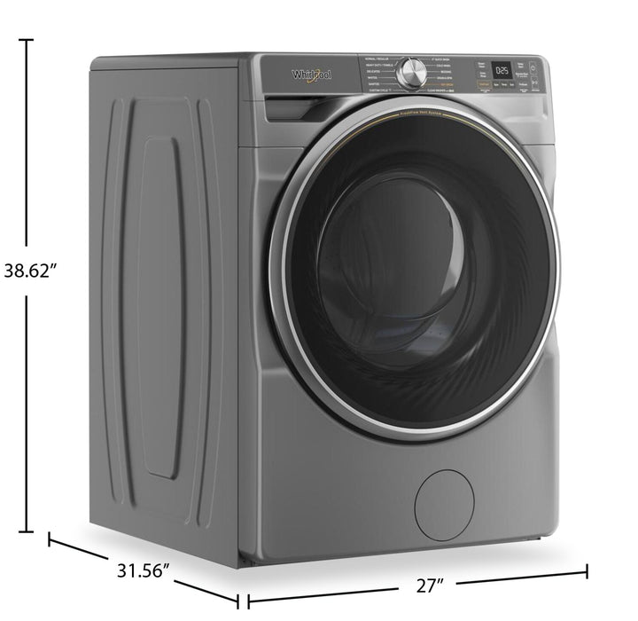 Laveuse Whirlpool à chargement frontal de 5,8 pi³ avec système de ventilation FreshFlowMC et lavage intelligent par IA - WFW6720RR