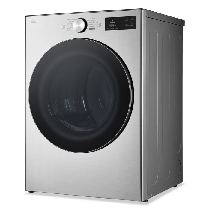 Sécheuse à gaz intelligente LG à chargement frontal de 7,4 pi3 avec AI Sensor DryMC - acier graphite - DLGX5801V