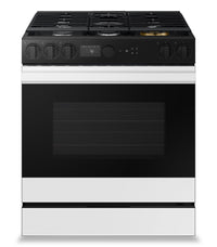  Cuisinière intelligente à gaz encastrée Samsung de 6 pi³ avec caméra de four - verre blanc - NSG6DB8…