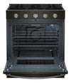 Cuisinière à gaz Whirlpool de 5 pi³ et de 30 po avec cuisson à air - noir sur acier inoxydable - WSGS5030SV