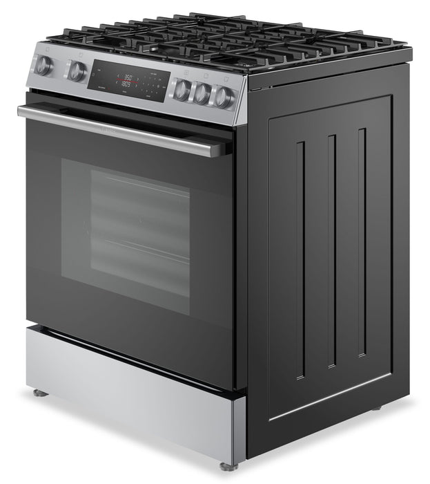 Cuisinière à gaz Bosch série 100 de 5,8 pi3 et de 30 po avec préchauffage rapide et friture à air - acier inoxydable - HGF1050MUC