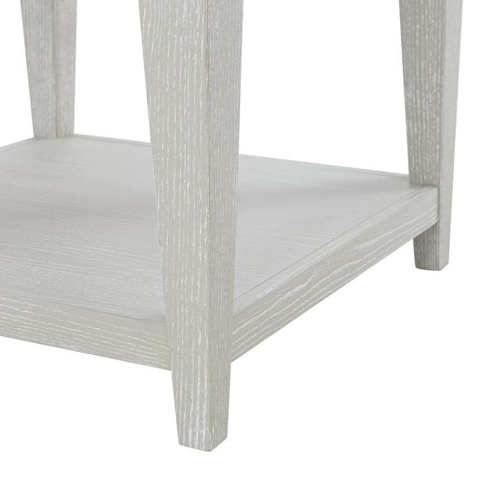 Table de bout Vida 23 po en bois massif avec tablette - sable