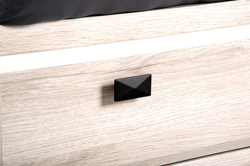 Ensemble de chambre à coucher Yorkdale 6 pièces avec lit de rangement à 12 tiroirs, commode, miroir et table de nuit, blanc - format lit double