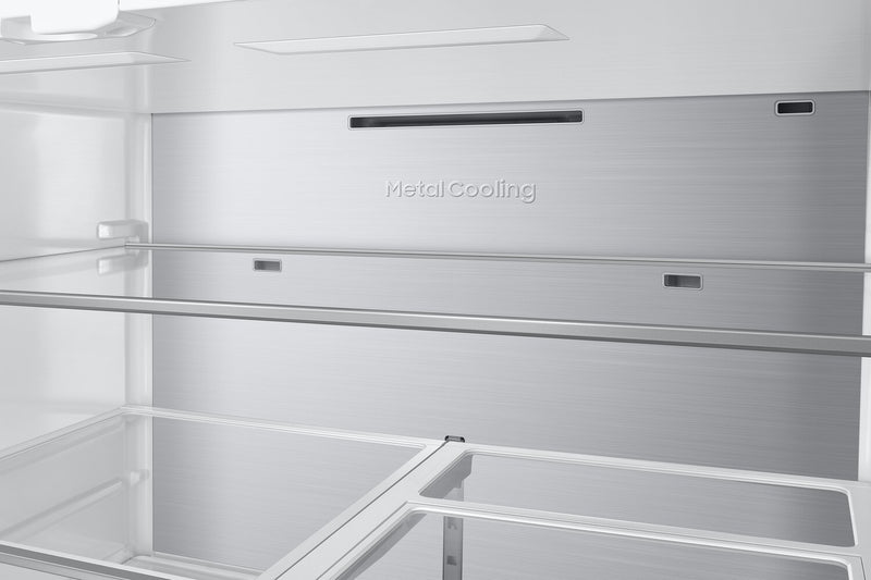 Réfrigérateur BESPOKE Samsung de 29 pi³ et de 36 po à portes françaises avec écran AI Home - RF90F29BECRAA