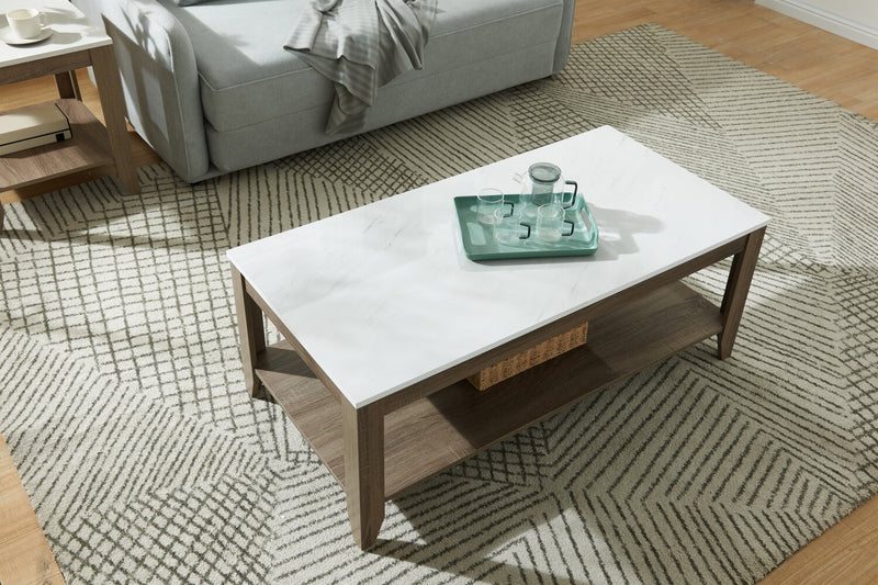 Ensemble 2 tables modernes Carlton de 47,5 po, table à café et tabl ...